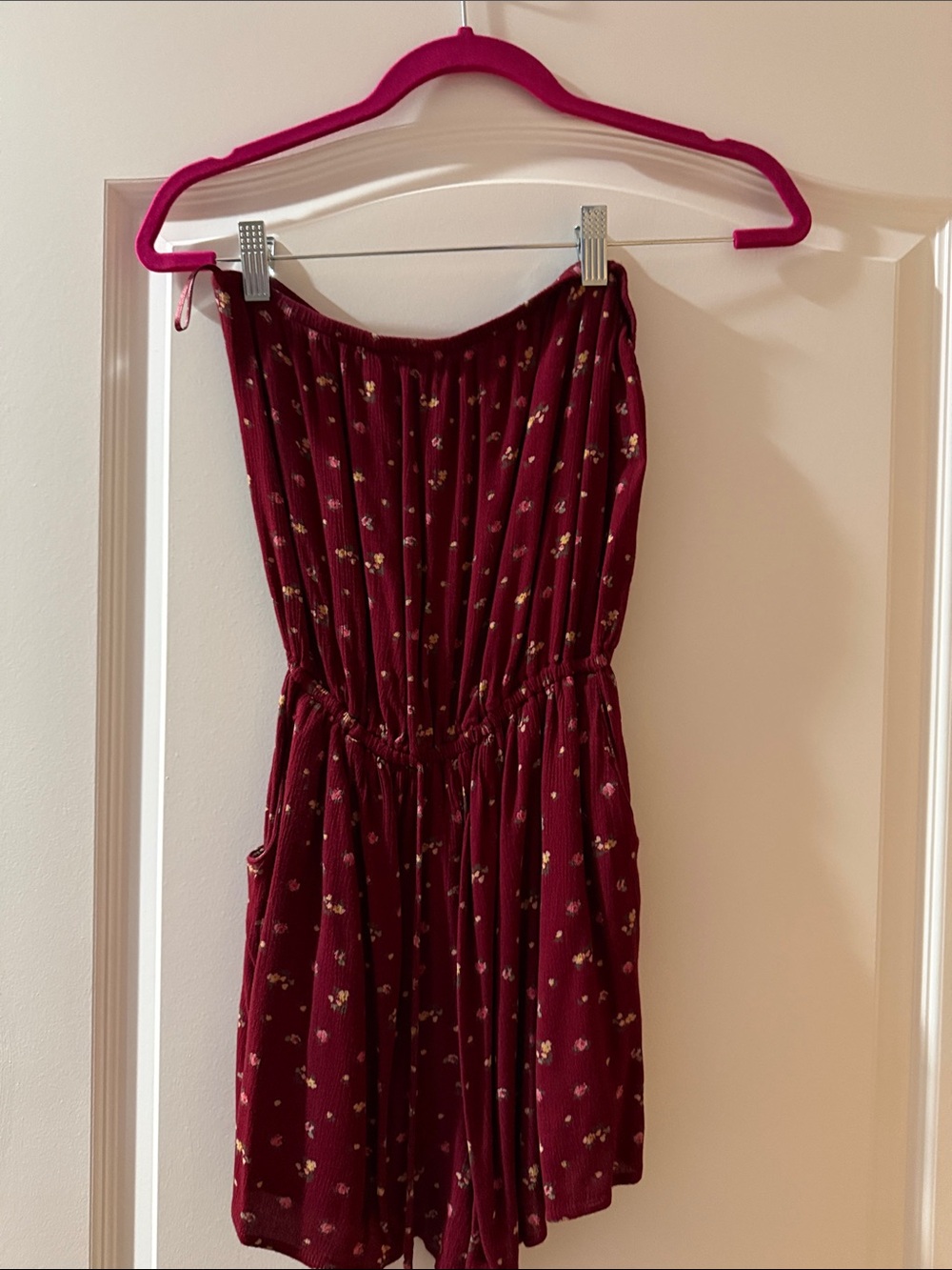 Hollister Burgundy Floral Mini Dress